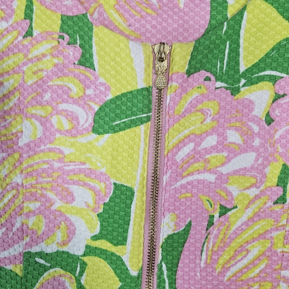 Lilly Pulitzer Target Pinnapple Floral Print Sleeveles Shift Dress Neon Mini 16 - Picture 7 of 9